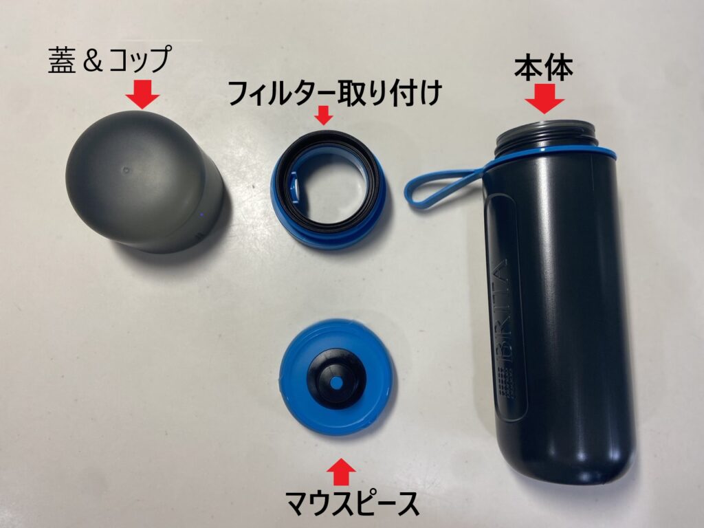 浄水器付きボトル